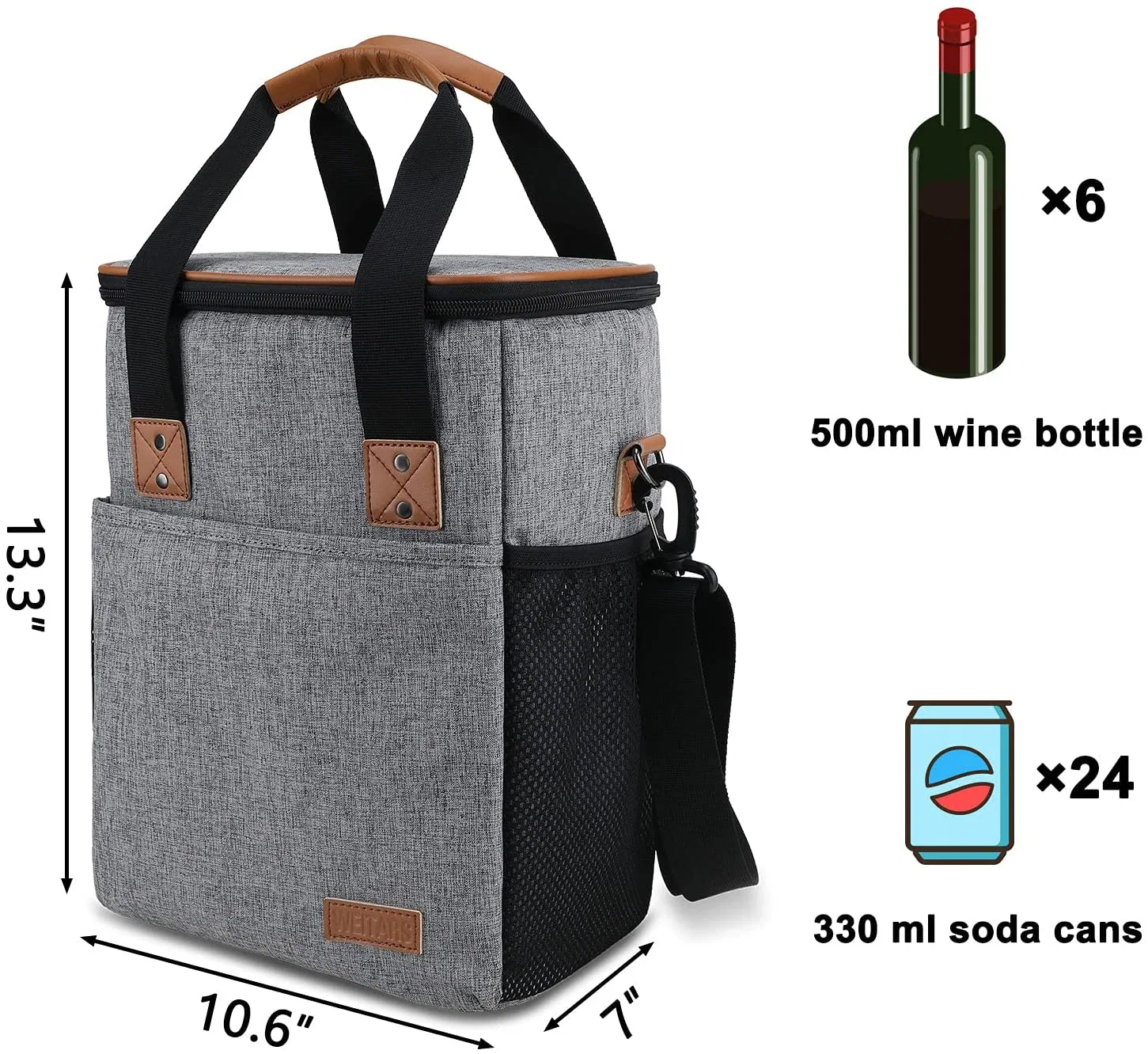 Customized Thermal Insulation Beer Bottle 12 Can Insulated Cooler Bag