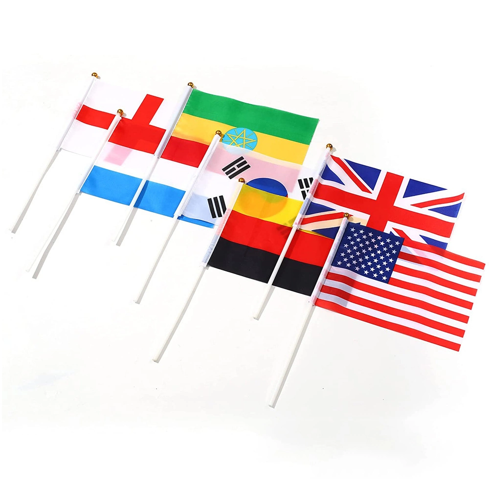 2022 World Cup 32 Qatar Hand-Waved Flag United States France World Countries Hand Waved Flag