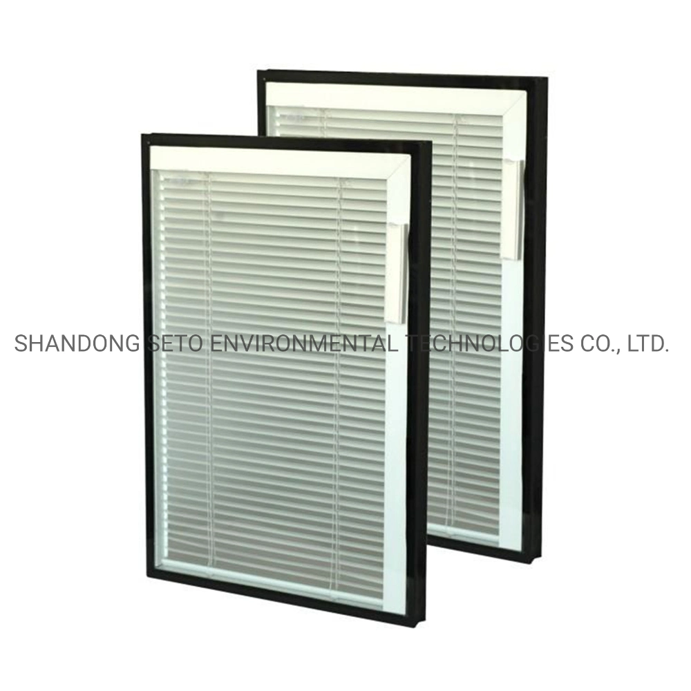 External Type Insulated Glass with Venetian Blinds Sliding Door Built Hollow Shutters