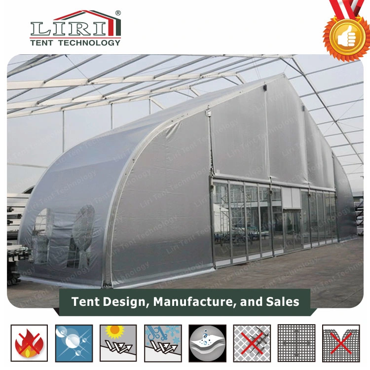 Techo curvo de aluminio exterior TFS tienda de campaña para el personal militar y el Hangar, carpa de estructura de aluminio