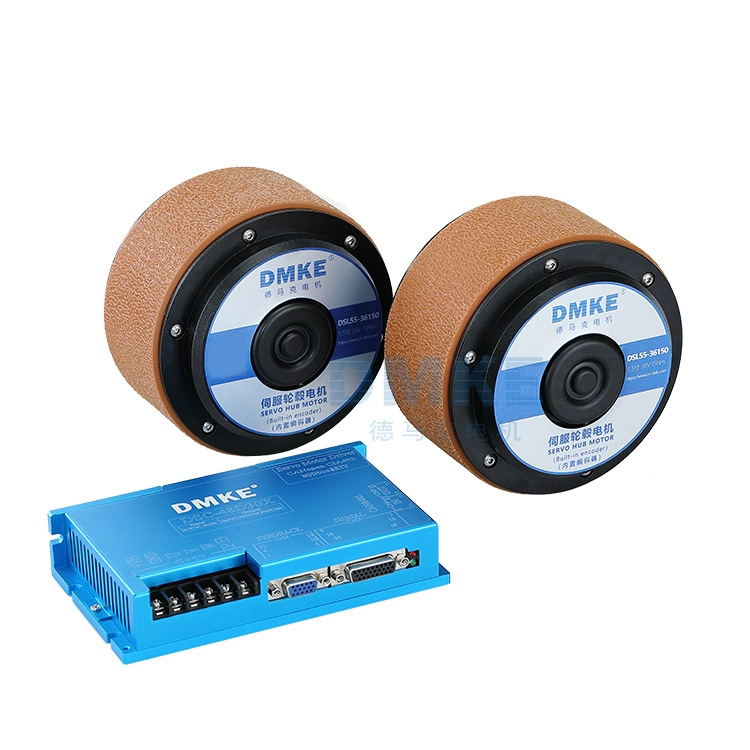 Dmke Low Speed 5,5inch 36V 4096 PPR Encoder Brushless Electric Servomoteur de moyeu de roue CC pour robot de maintenance