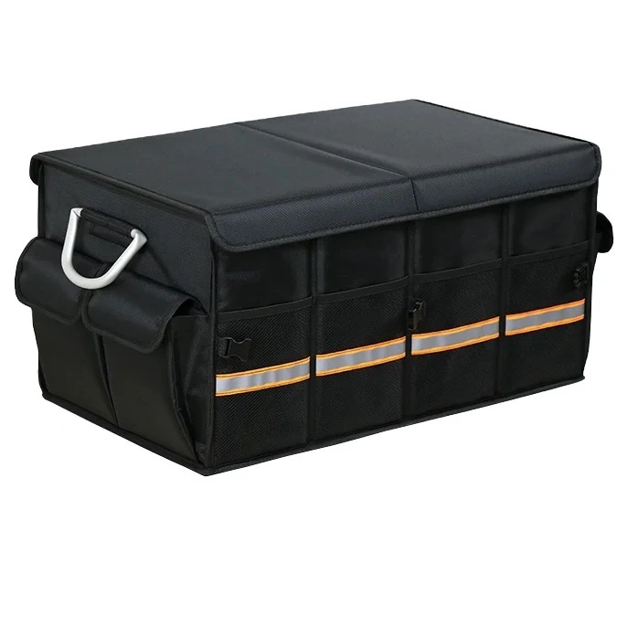 Multifunctional 1680d Large Capacity Compartment Storage Foldable Car Trunk Storage Box with Lid Car Boot Organizer