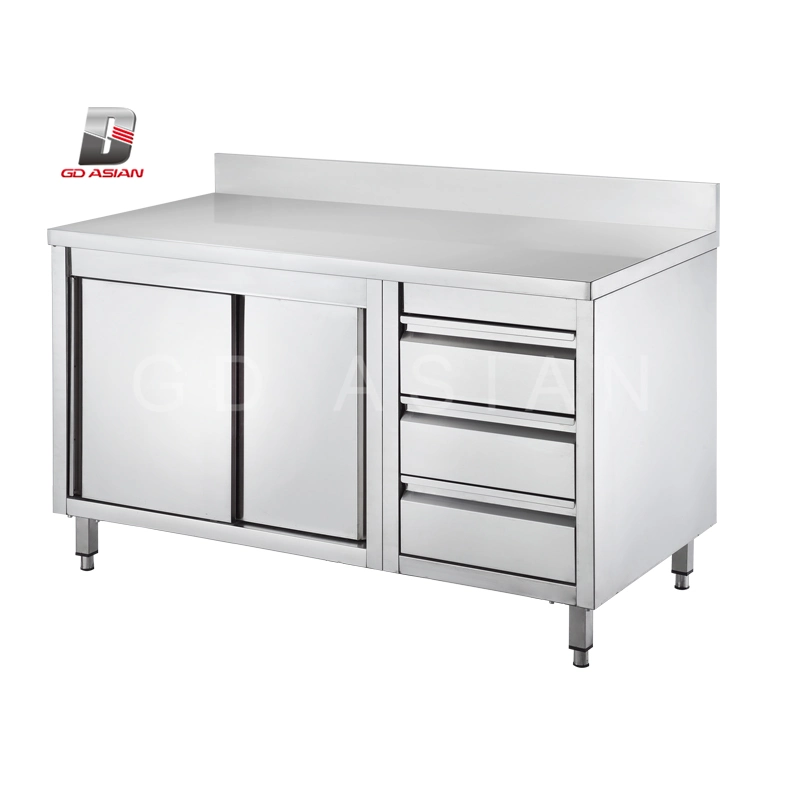 Stainless steel Work Cabinet with Hand Drawers