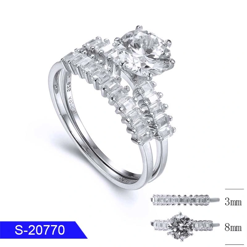 Großhandel/Lieferant 925 Sterling Silber Fashion Jewelry Farbige Cubic Zirkonia Hochzeit Geschenkring für Frauen