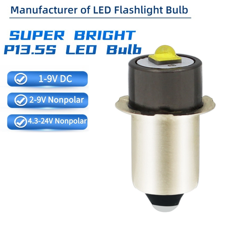 P13.5s Pr2 Mise à niveau de l'ampoule de lampe de poche LED LED 5W 4.3-24V pour lampe de travail LED Lampe d'outil