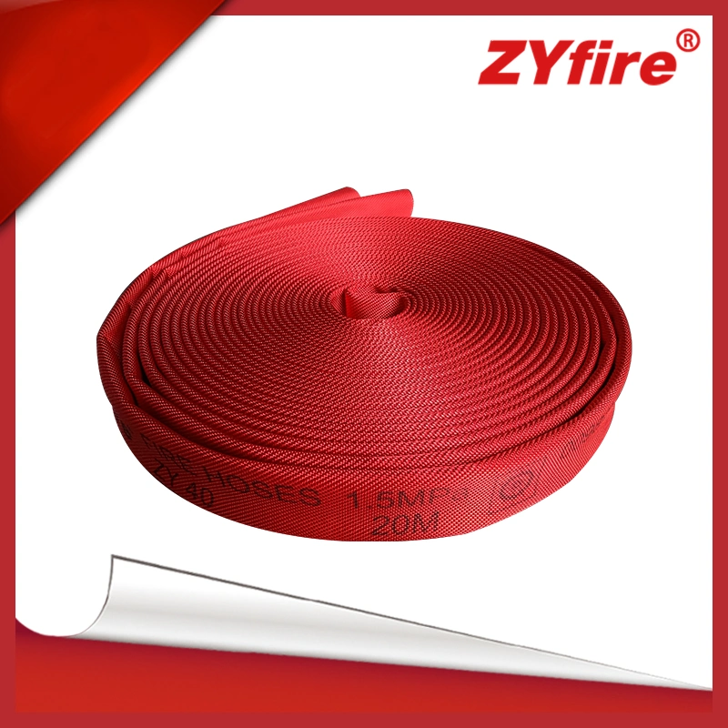 Zyfire 1 Inch Red Flexible Marine Layflat Hose for Fire Control