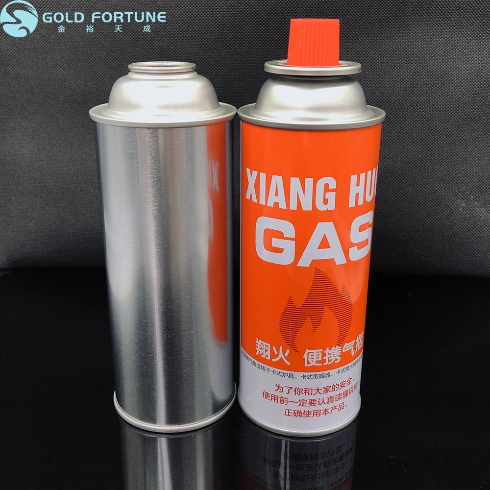 Empty Butane Gas Can with Valve and Cap