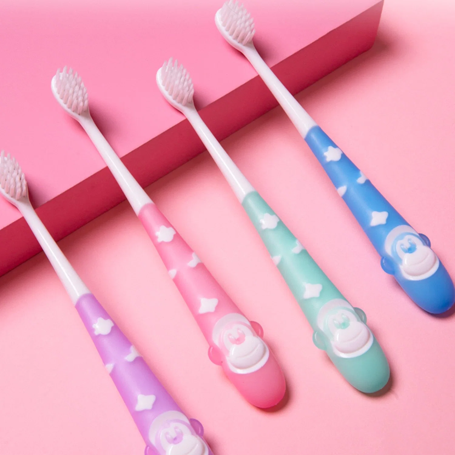 Cartoon Shape Soft Bristle Easy-Grip Handle Kids Children Toothbrush