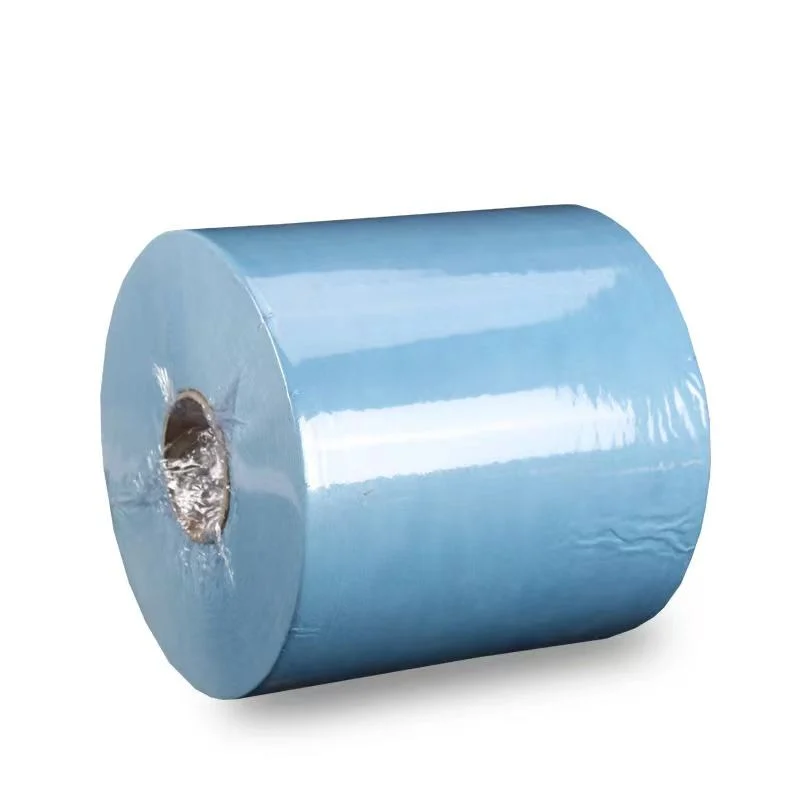 Customizable Dust Free Cleaning Wipers Blue Industrial Roll Paper