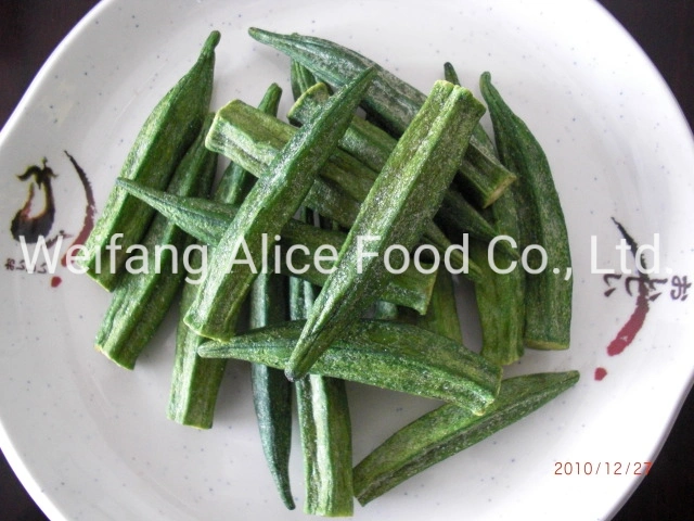 Chinese Health Snacks Vacuum Fried Okra