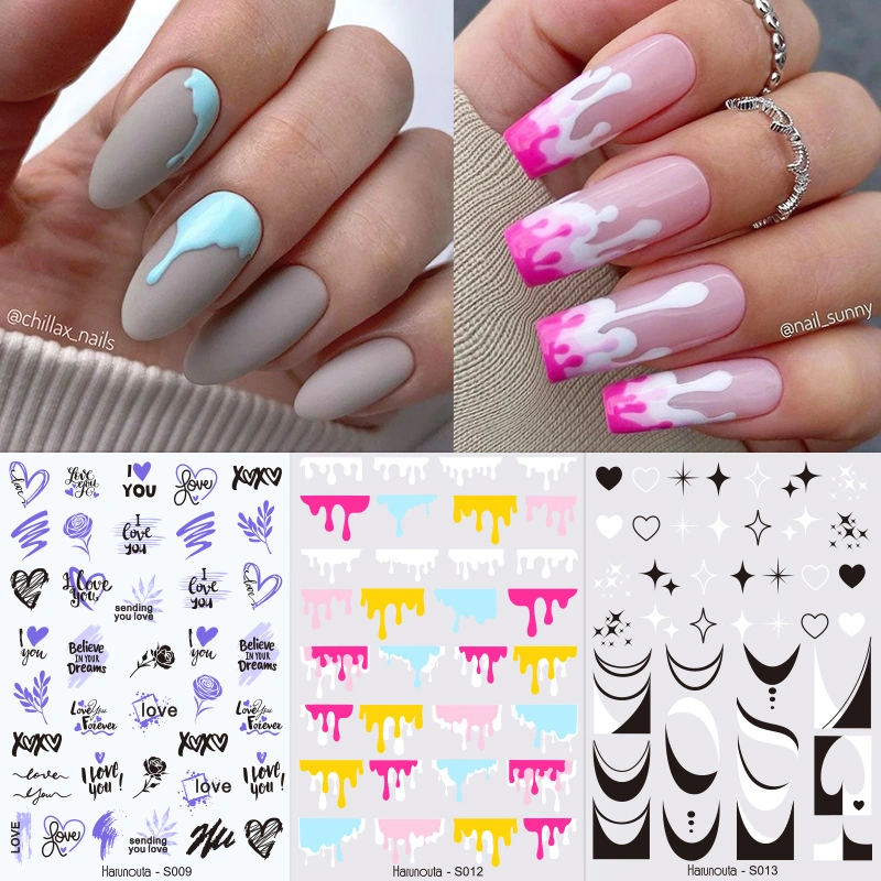 Spring Series Nail Art Decals Leaf Flower Plant Butterfly Nail Art Stickers