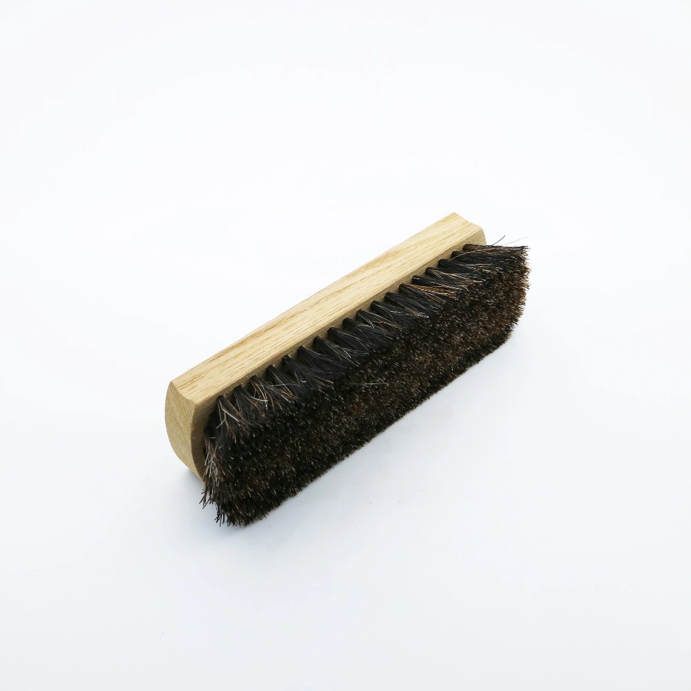 Wooden Shoeshine Brush with Horse Hair