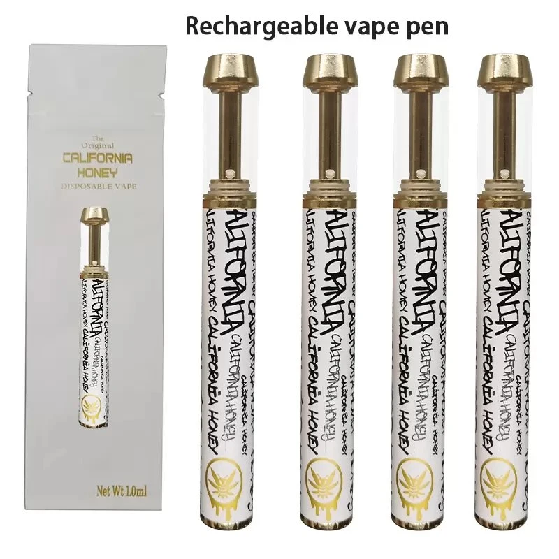 Nuevo California Honey Mayorista/Proveedor dispositivo desechable E-cigarrillos Kit 0,8ml Gram Pila 400mAh recargable Atomizer de cartucho cerámico de vaina de aceite gruesa vacía