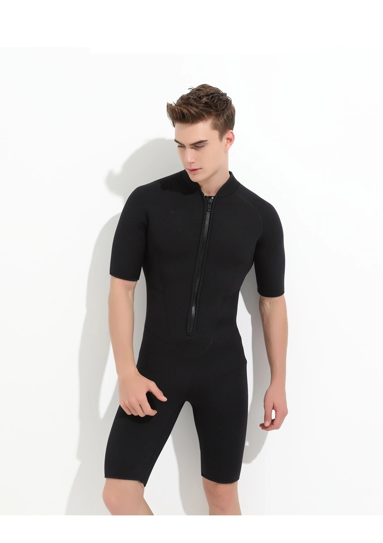 3mm Back Zip Short Spring Wetsuit Swimsuit Neoprene Diving Suit for Men