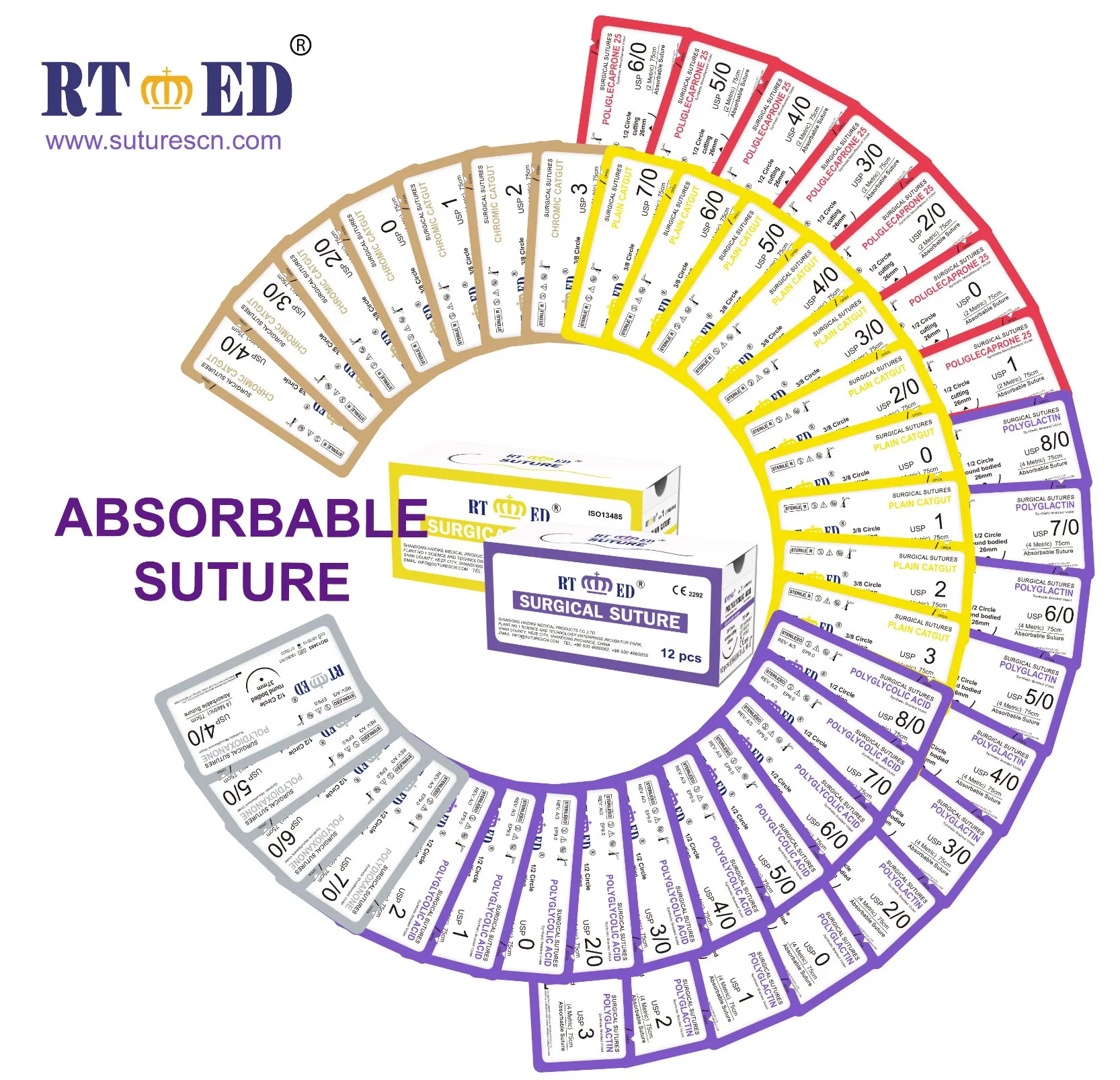 Absorbable Surgical Suture -Poliglecaprone 25 (PGCL)