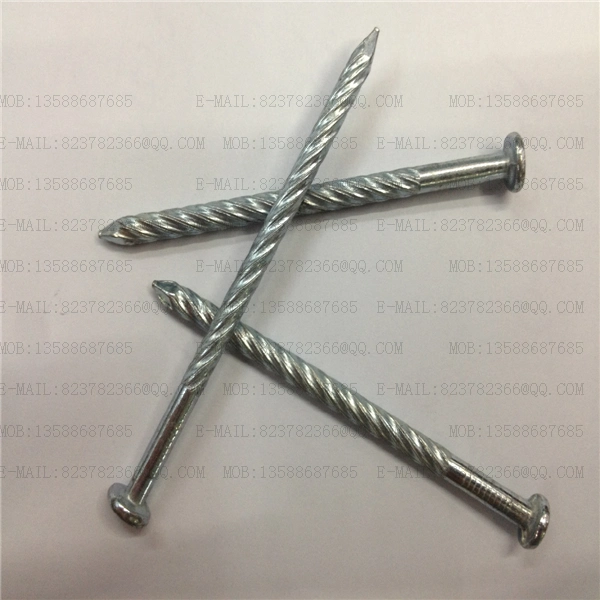 Yellow Galvanized Twisted Shank Screw Nails