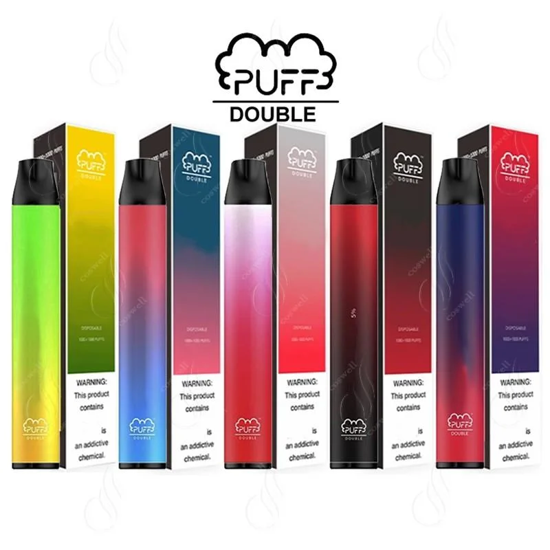 Vaporizador descartáveis Puff duplo de cigarros electrónicos por grosso de produtos de plástico