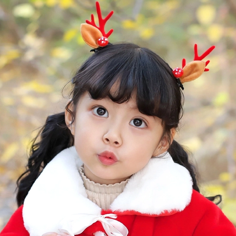 Mignonne épingles à cheveux d'oreille de cerf barrettes de Noël Décoration de cheveux de fleur Très beau Deer Antlers pinces à cheveux pour enfants Accessoires pour cheveux