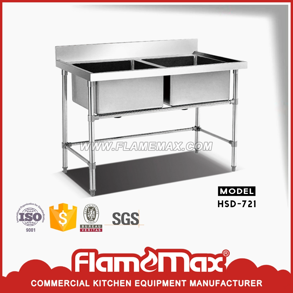 Stainless Steel Triple Sink Table (HST-718)