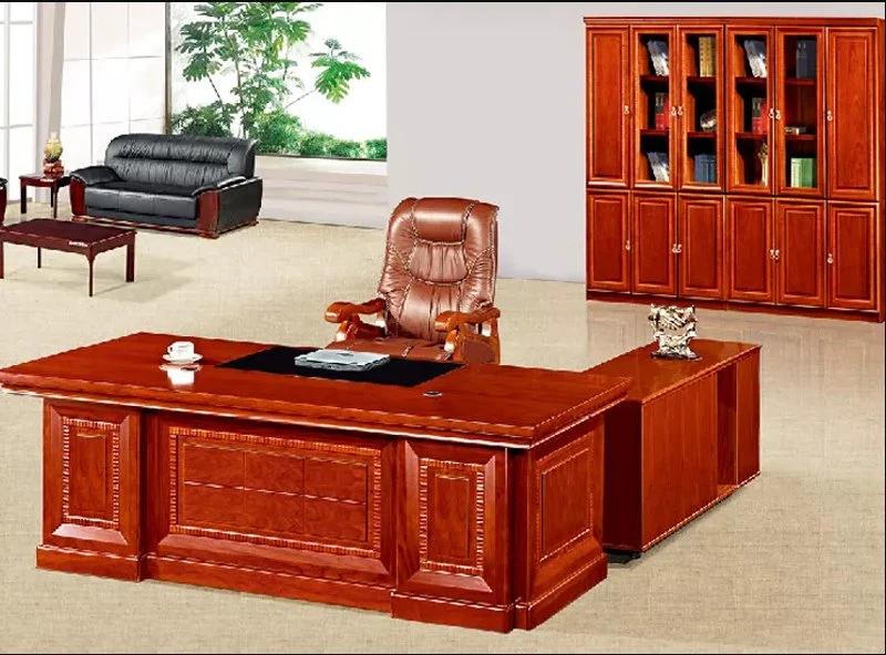 Luxury Double Side Cabinet CEO Director Executive Wooden Office Table