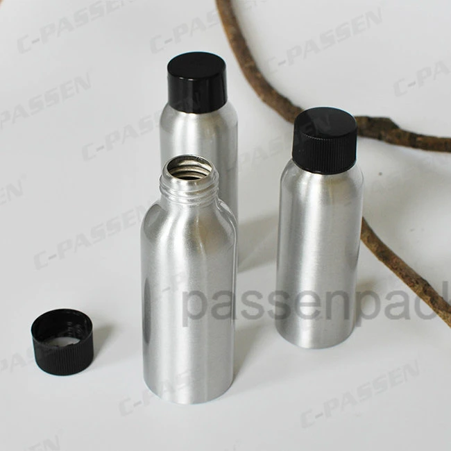 Aluminum E-Liquid Oil Bottle with Black Plastic Screw Cap (PPC-ACB-042)