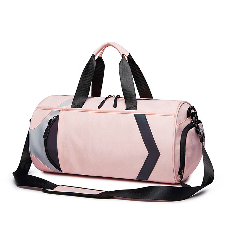 Fashion Cylinder-Shaped Custom Ladies Sports Travel Outdoor Casual Duffle Bag