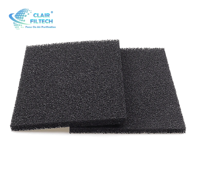 Best Selling High quality/High cost performance Black Supplier Activated Carbon Filter Polyurethane Foam Filter Sponge For Sale