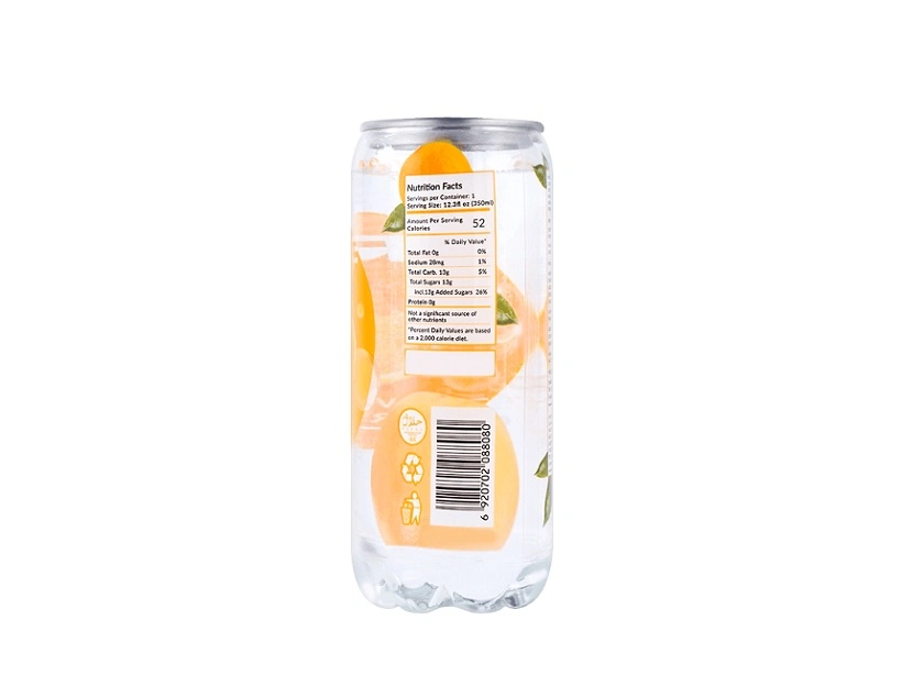 330ml Can White Fruit Sparkling Carbonated Drinks Manufacturer, Soda Beverage