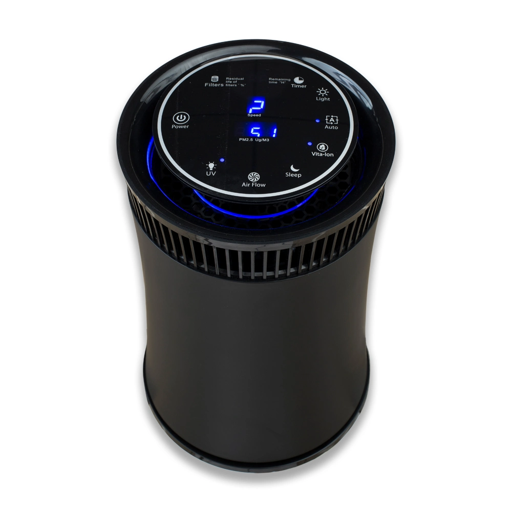 Best Office Desk Top Compact Size Air Purifier for Home with True HEPA 13 Filter UV LED Light