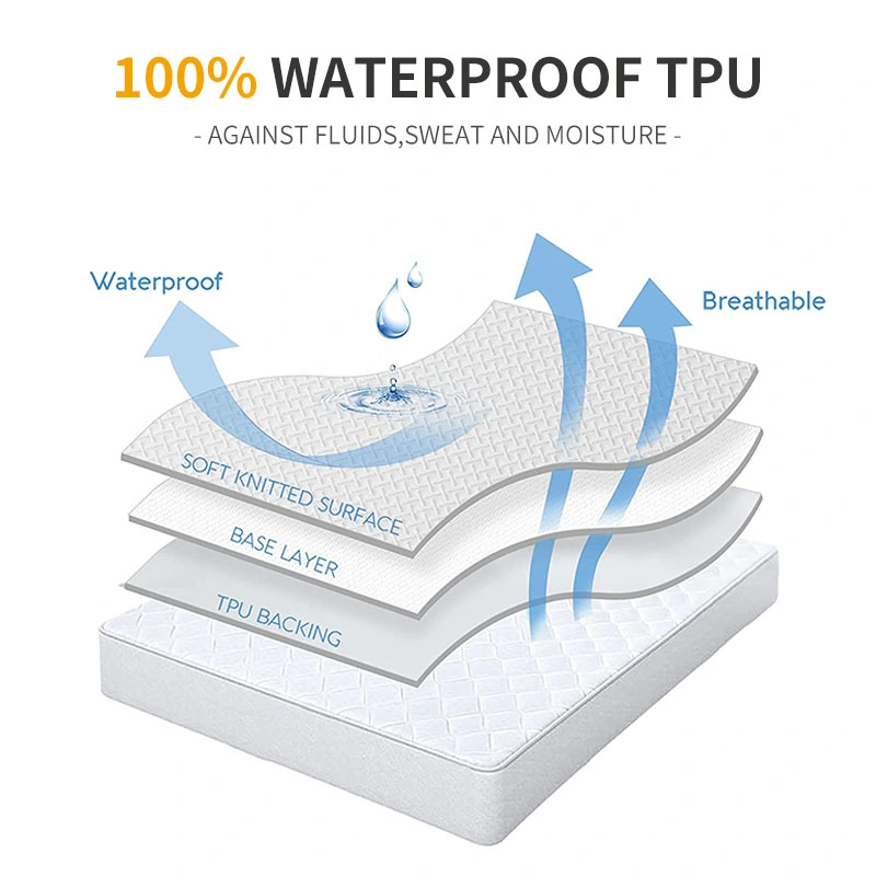 Wholesale/Supplier Cotton Terry Fabric Hypoallergenic Bed-Bug Proof Waterproof Mattress Cover