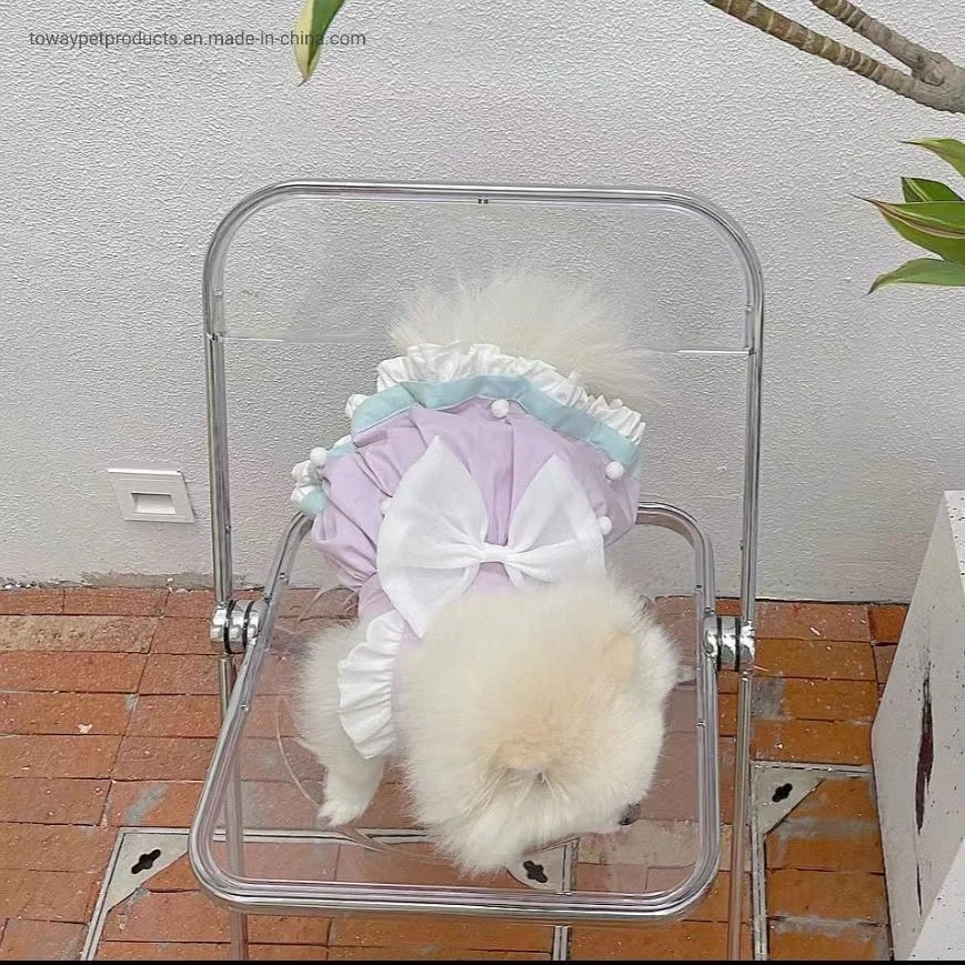 Design Elegante saia Bowknot Pet Pup roupas vestido de cães