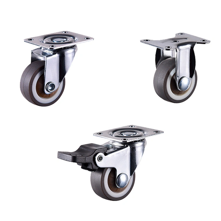 Heavy Duty Nylon Swivel Wheel Wear-Resistant Swivel Roller Industrial Caster with Brake