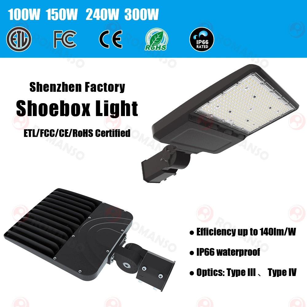 LED صندوق shoebox الألومنيوم الفاتح الإسكان في الشوارع الخارجية إضاءة الشوارع في الهواء الطلق مصباح LED