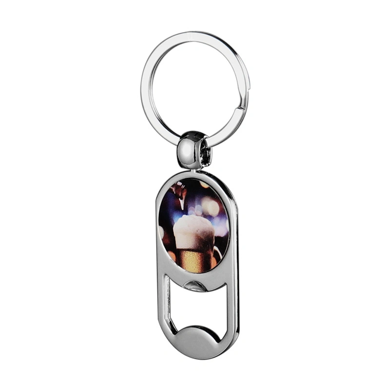 Sublimation Blank Metal Bottle Opener Heat Transfer Multifunction Opener with Key Chain Promotional Gift