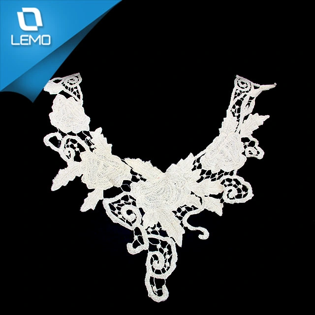 White Cotton Collar Lace Pattern for Luxury Dress