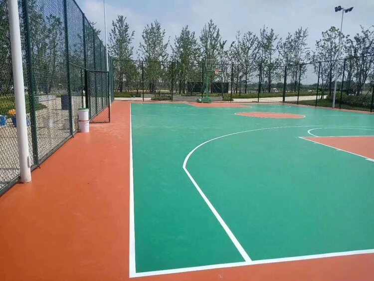 Pista de tenis exterior Pintura caucho Pisos superficie Silica PU Court