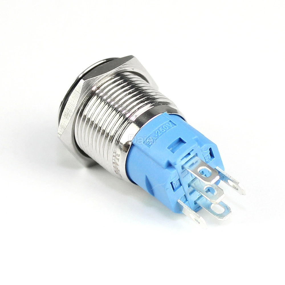 16mm 5pin Momentary 12V LED Illuminated Metal Push Button Switch