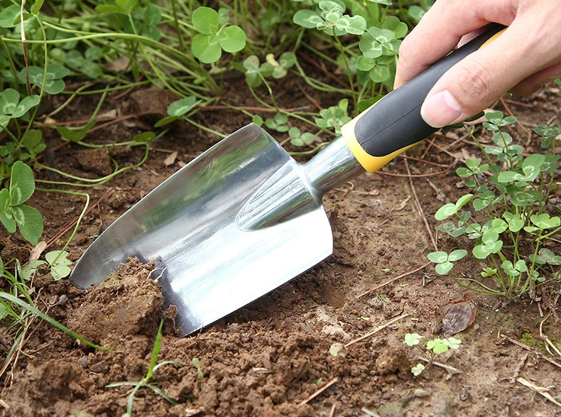 Garden Tool Hand Trowel Bonsai Shovel Rake Cultivator Weeder Tools with Ergonomic Handle Garden Lawn Farmland Transplant