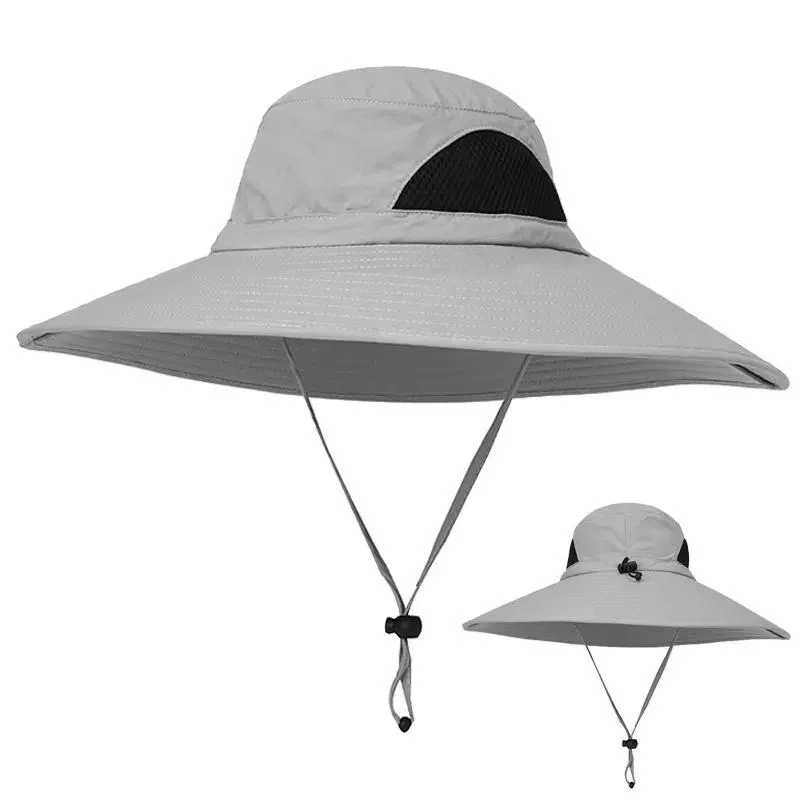 La protección solar amplia Brim cuchara impermeable transpirable Packable Sombrero Boonie Hat para la pesca