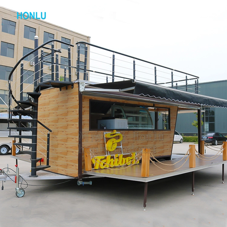 2023 Hot Selling Food Trailer Mobile High quality/High cost performance 2 Story Food Truck