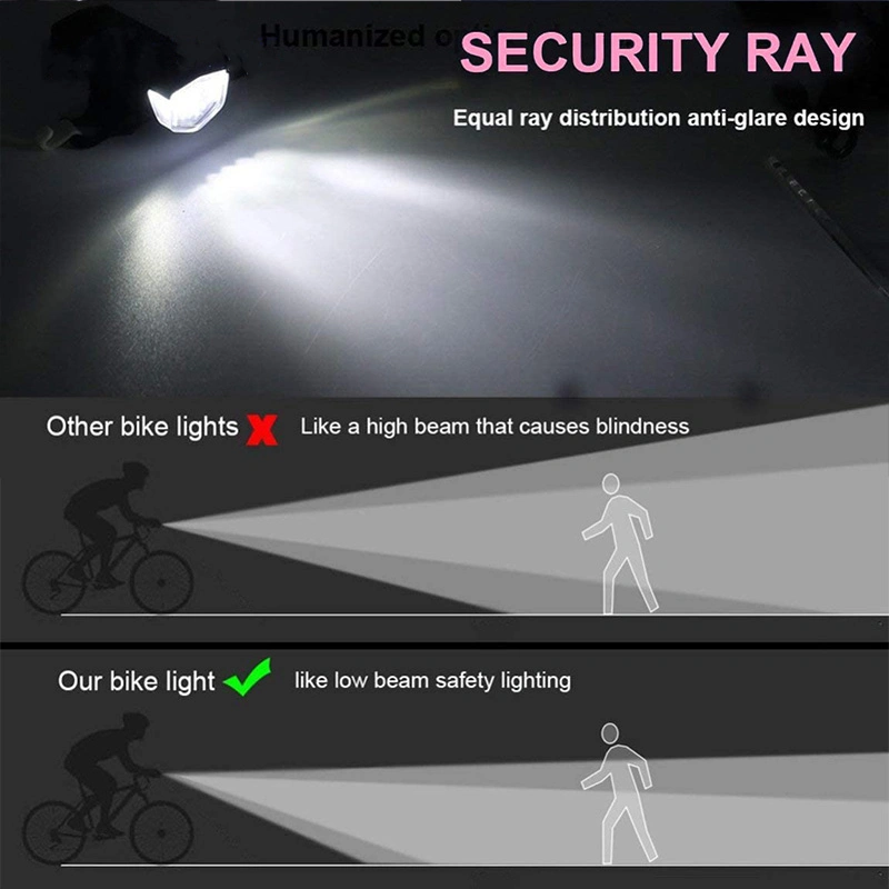 Helius MTB Bike Front Lights USB LED Rechargeable Safety Warning Bicycle Light