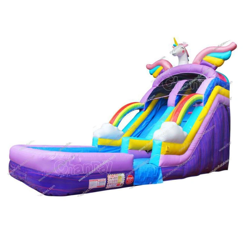 Unicorn Inflatable Water Slide Custom Inflatable Slides Designer Slides and Bouncer Amusement Equipment for Kids