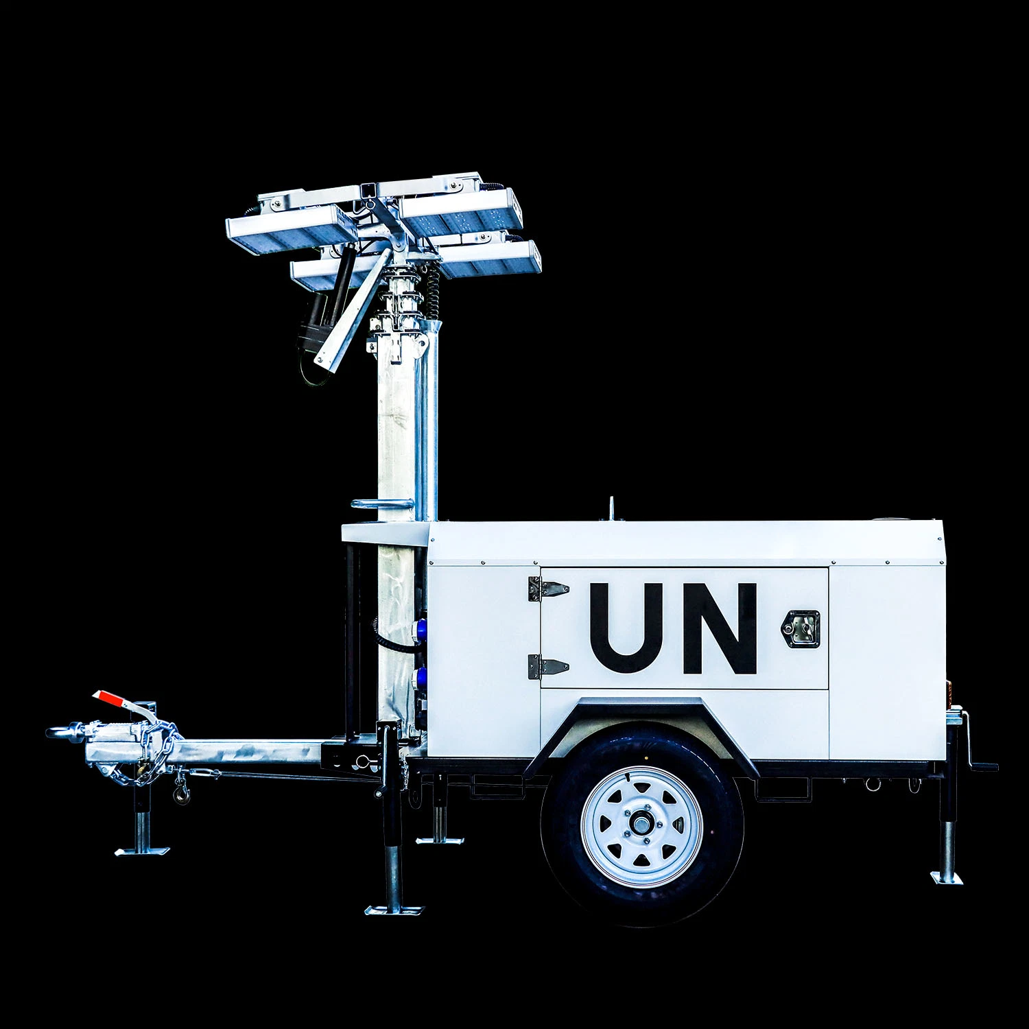 Trailer-Mounted Diesel Generator Perkins Power Mobile Light Tower with Original Kubota Power