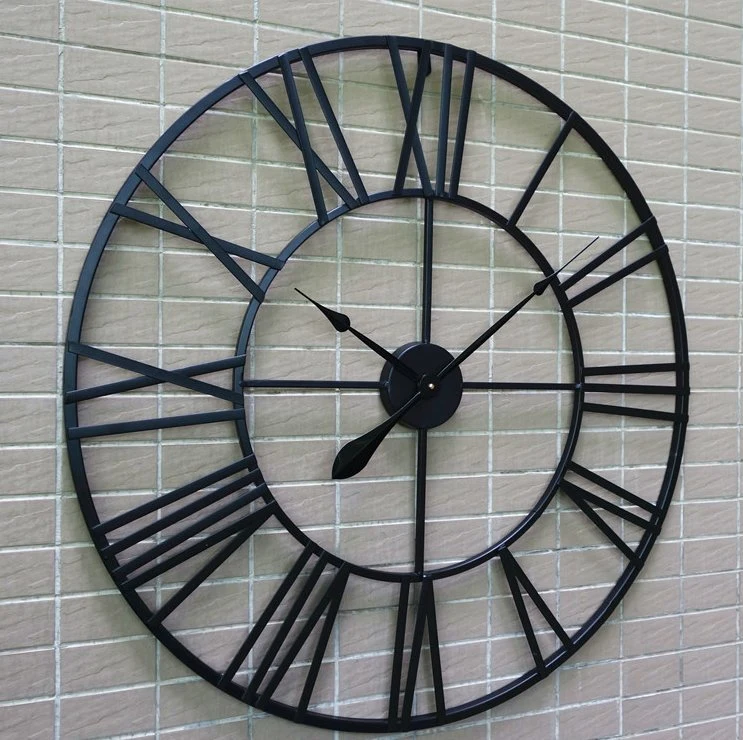 80cm Home Decoration Round Clock Wood Wall Clock Digital Clock