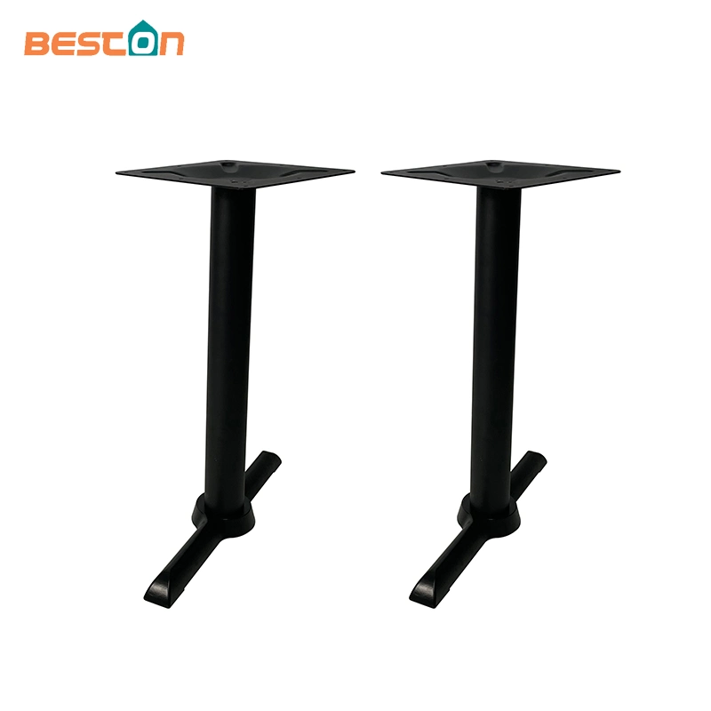 Coffee Shop Furniture Cafe Restaurant Tables Cast Iron Two Tubes Table Base