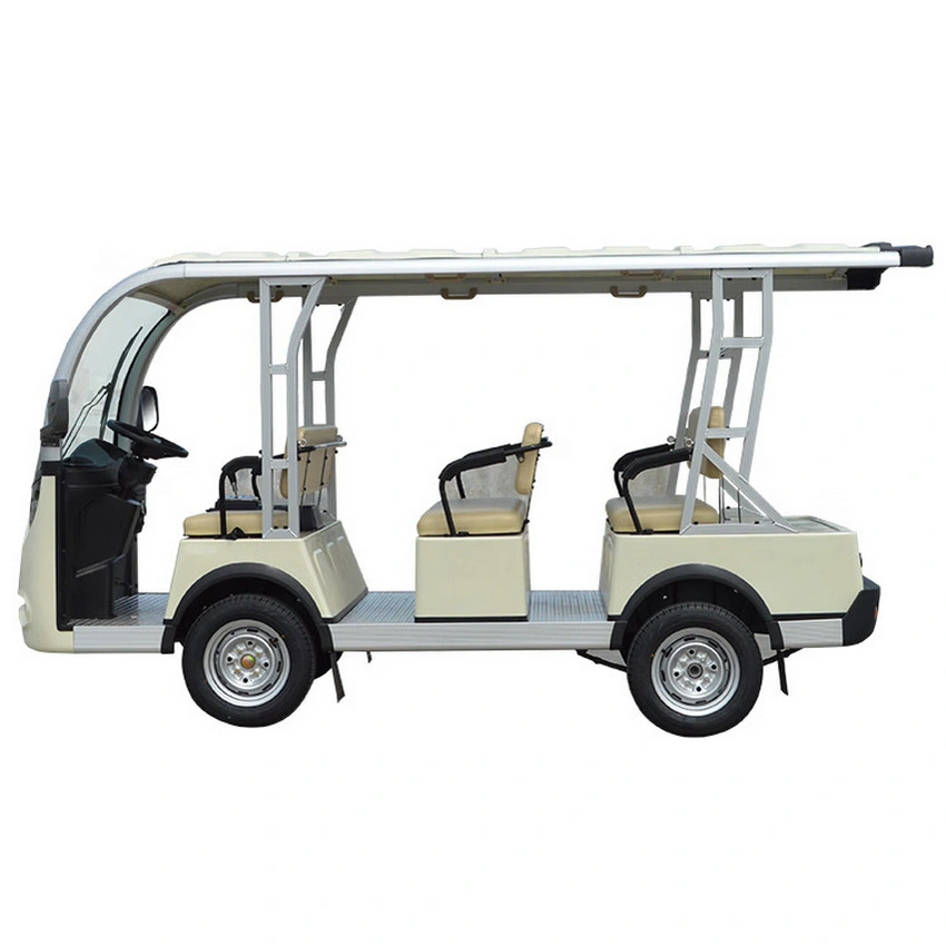 Amusement Park 48V Battery Powered Electric Sightseeing Vehicle Four Wheels Tourist Car Shuttle Mini Bus