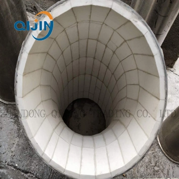 Cheap 92%/95% High Alumina Lining Bricks Lined Pipe Supplier