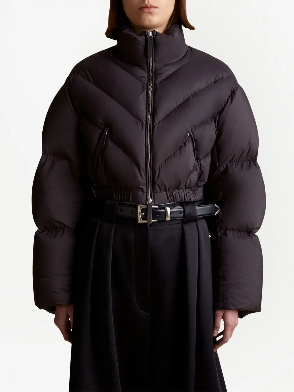 Customize Women's Winter Warm Zip up Jacket Heated Down Coat Puffy Short Padded Down Coat Crop Puffer Jackets for Women