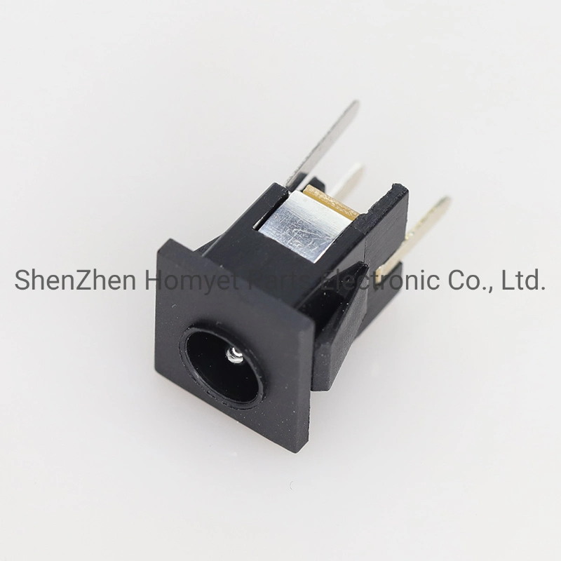 China Electronic Components Rear in-Line 180 Degree Plug-in High Current DC Power Socket