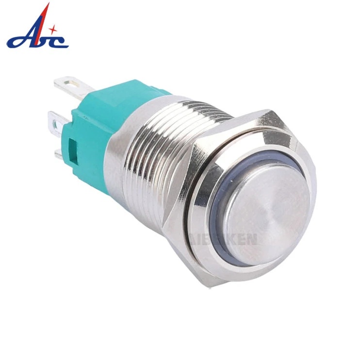 16mm Reset Momentary Metal Push Button Switch 3A/250V Copper Plated Nickel Silver Push Button Switch